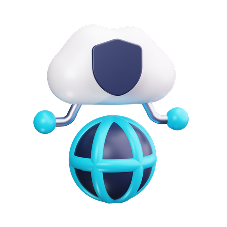 Sécurité du cloud  3D Icon