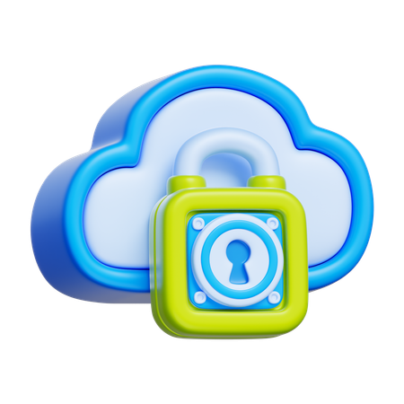 Sécurité du cloud  3D Icon
