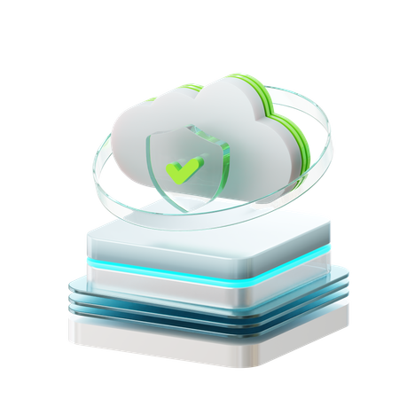 Cloud Security  3D Icon