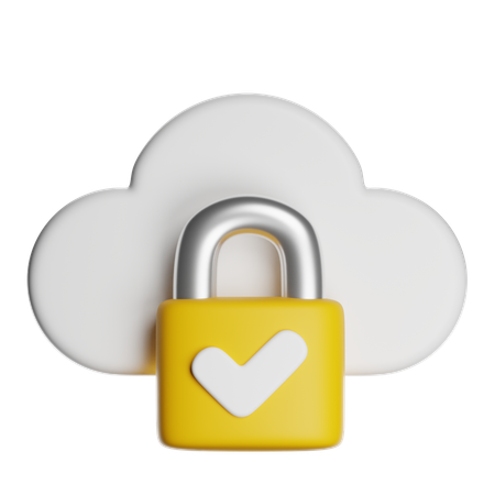 Cloud Security  3D Icon