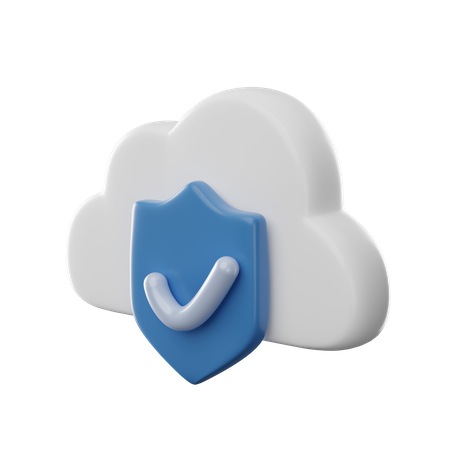 Cloud Security  3D Icon