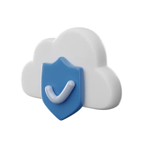 Cloud Security  3D Icon