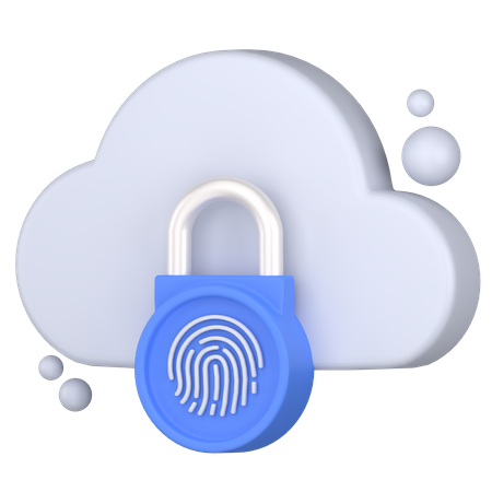 Cloud security  3D Icon