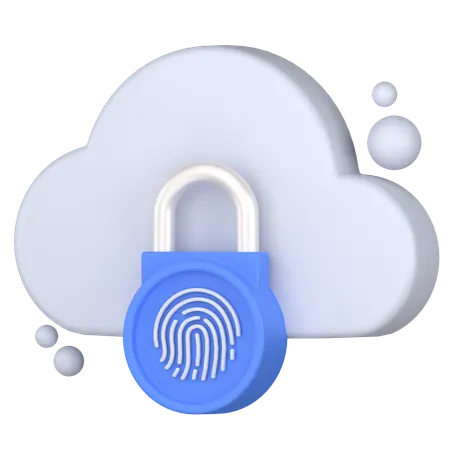 Cloud security  3D Icon
