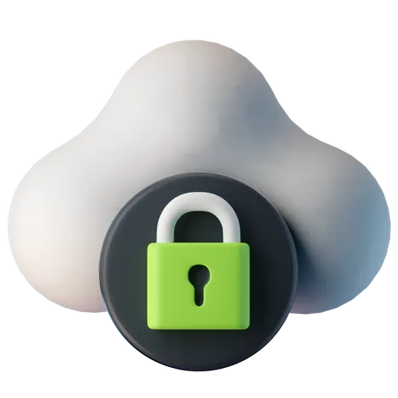 Cloud Security  3D Icon