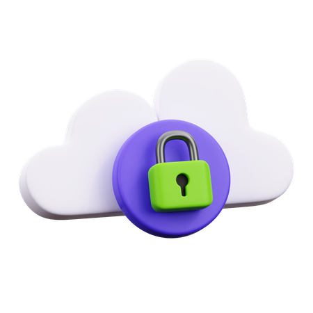 Cloud Security  3D Icon