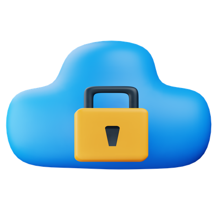 Cloud Security  3D Icon