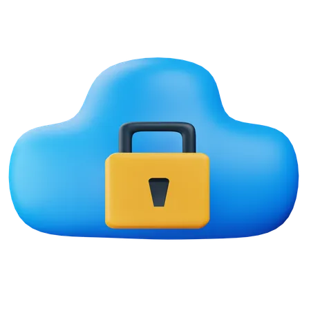 Cloud Security  3D Icon