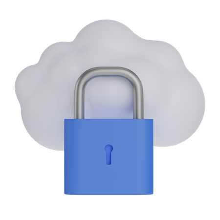 Cloud security  3D Icon