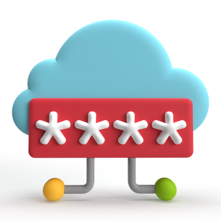 Cloud Security  3D Icon