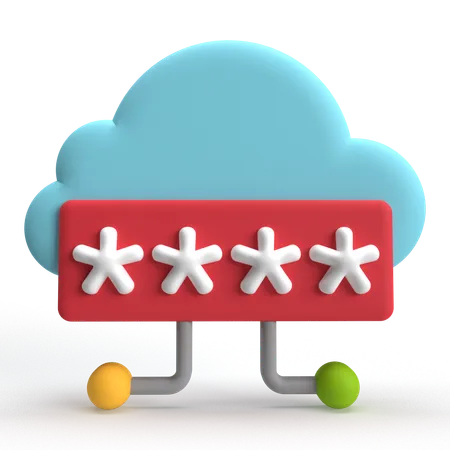 Cloud Security  3D Icon