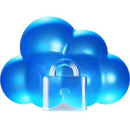 Cloud Security  3D Icon