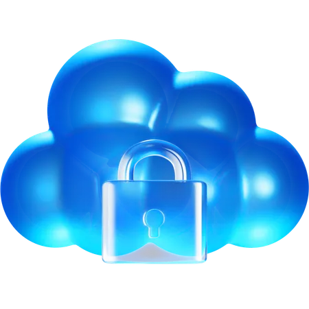 Cloud Security  3D Icon