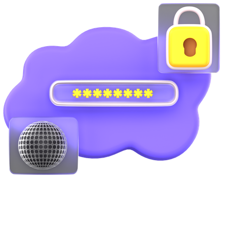 Cloud Security  3D Icon