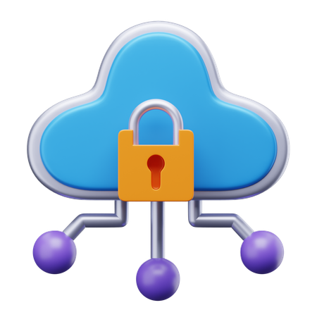 Cloud Security  3D Icon