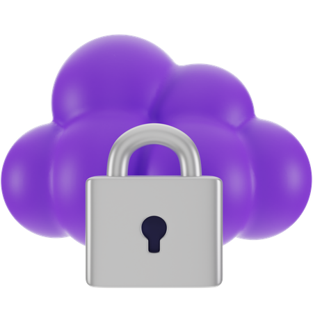 Cloud Security  3D Icon