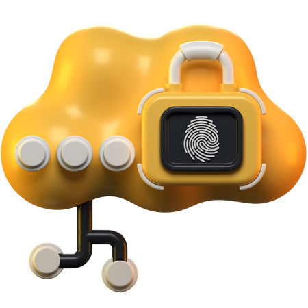 Cloud Security  3D Icon