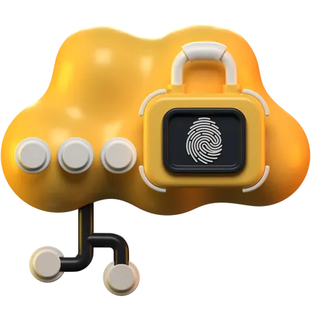 Cloud Security  3D Icon