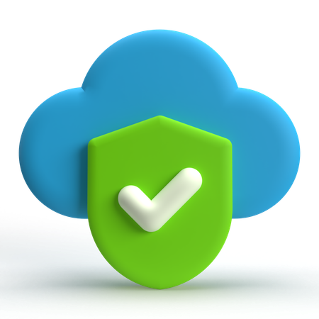 Cloud Security  3D Icon