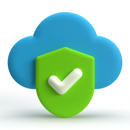 Cloud Security  3D Icon