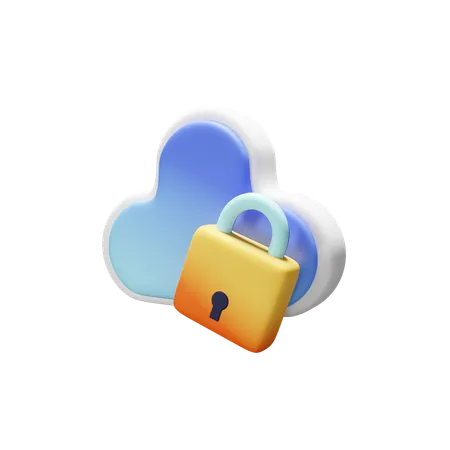 Cloud Security  3D Icon