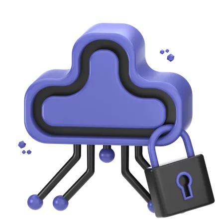 Cloud Security  3D Icon