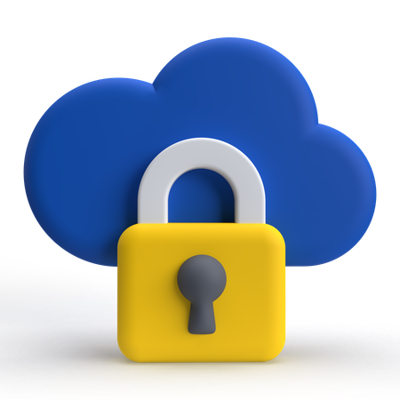 Cloud Security  3D Icon