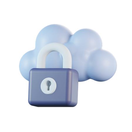 Cloud Security  3D Icon