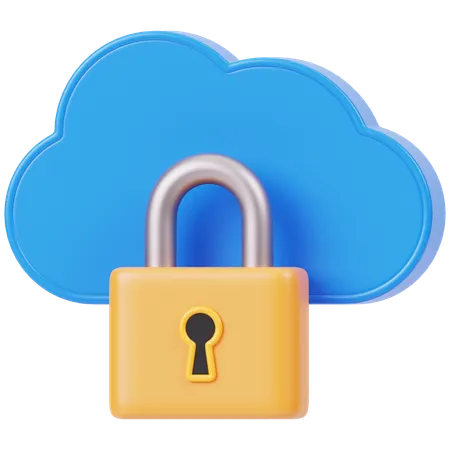 Cloud Security  3D Icon