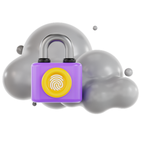 Cloud Security  3D Icon