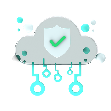 Cloud Security  3D Icon