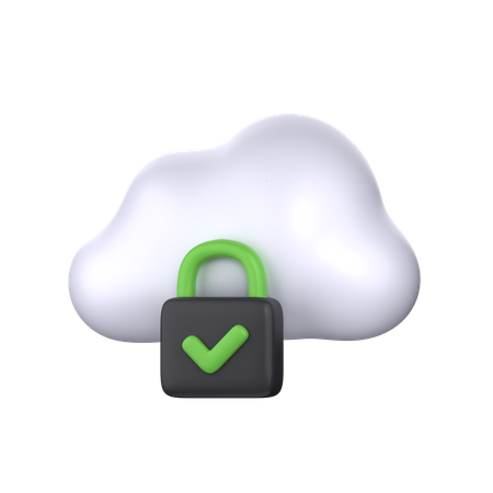 Cloud Security  3D Icon