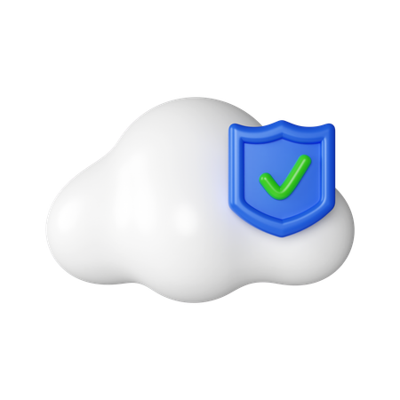 Cloud Security  3D Icon