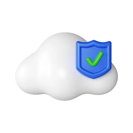 Cloud Security  3D Icon