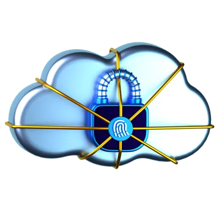 Cloud Security  3D Icon