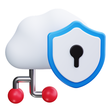 Cloud Security  3D Icon