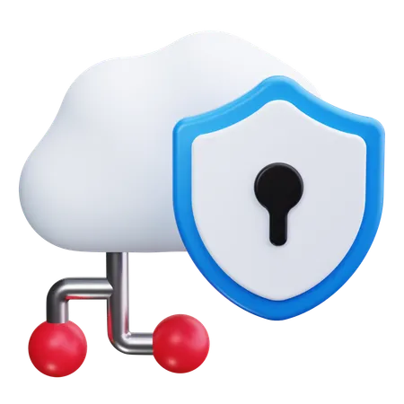 Cloud Security  3D Icon