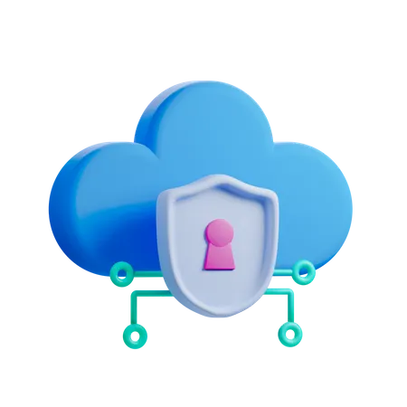 Cloud Security  3D Icon