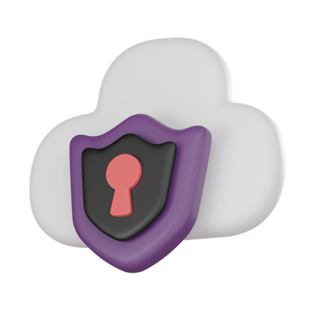 Cloud Security  3D Icon