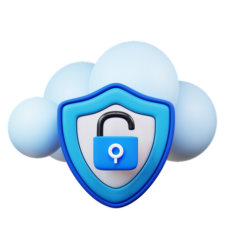 Cloud Security  3D Icon