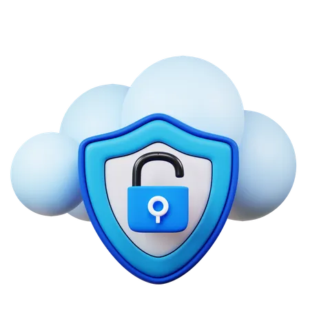 Cloud Security  3D Icon