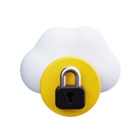 Cloud Security  3D Icon