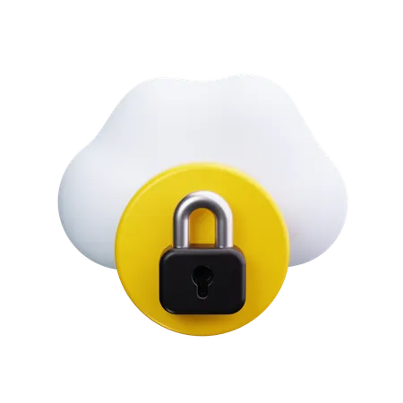 Cloud Security  3D Icon