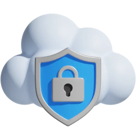 Cloud Security  3D Icon