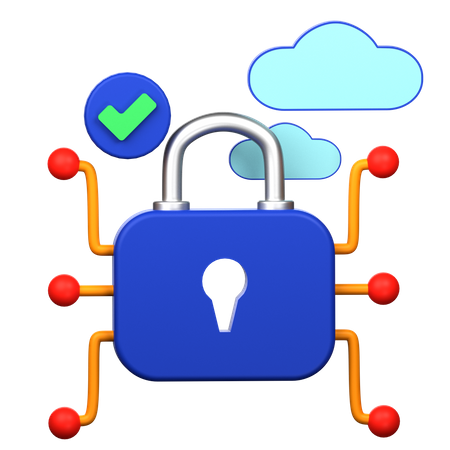 Cloud Security  3D Icon