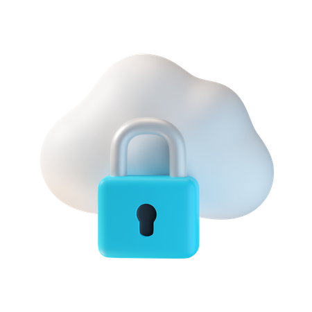 Cloud Security  3D Icon