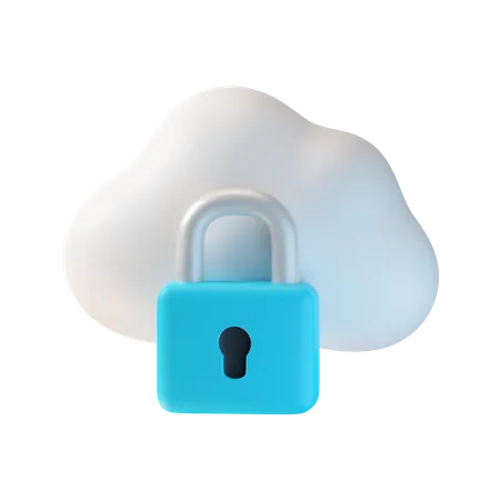 Cloud Security  3D Icon