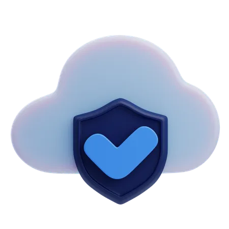 Cloud Security  3D Icon