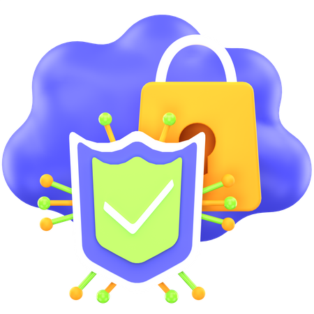 Cloud Security  3D Icon