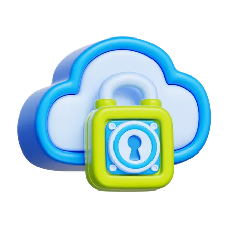 Cloud Security  3D Icon